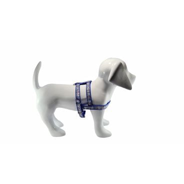 Peitoral Nylon Confort Santa Fé Pet Azul no cachorro