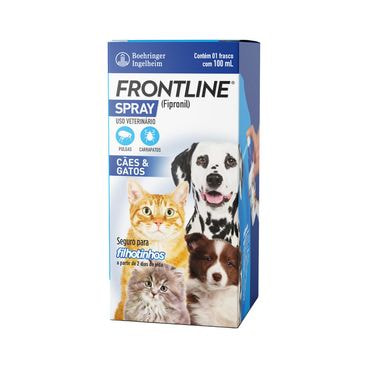 Antipulgas e Carrapatos Frontline Spray Cães e Gatos