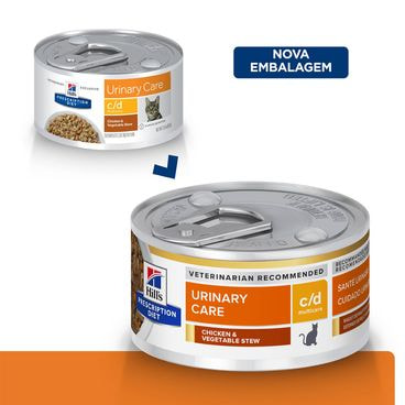 Racao-Umida-Hill-s-Prescription-Diet-C-D-Multicare-Gatos-Adultos-Cuidado-Urinario-Frango-e-Vegetais-de-para