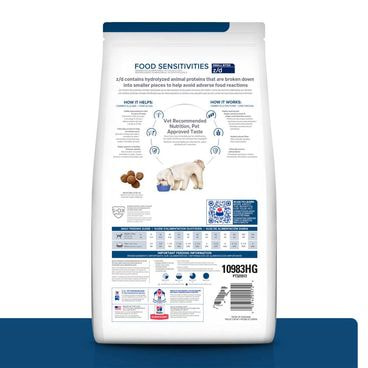 Racao-Hill-s-Prescription-Diet-Z-D-Caes-Adultos-Pedacos-Pequenos-Alergias-Alimentares-e-da-Pele-tras