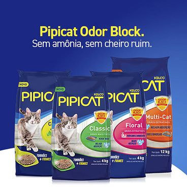Granulado Sanitário para Gatos Perfumado Pipicat Floral Linha completa
