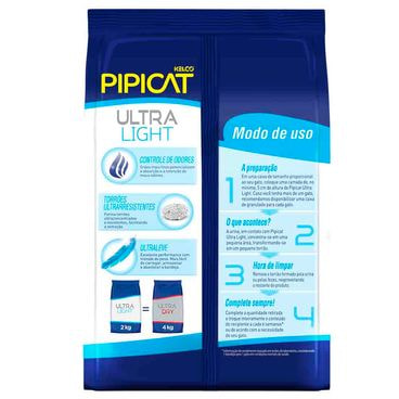 Granulado Sanitário para Gatos Pipicat Ultra Light Vers0o
