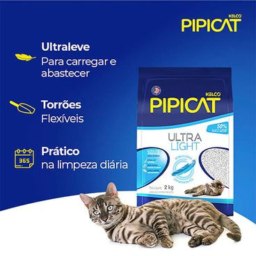 Granulado Sanitário para Gatos Pipicat Ultra Light