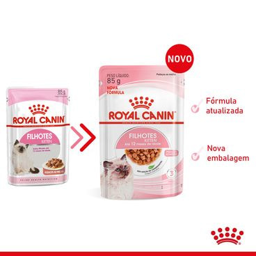 ração úmida royal canin kitten gatos filhotes nova embalagem