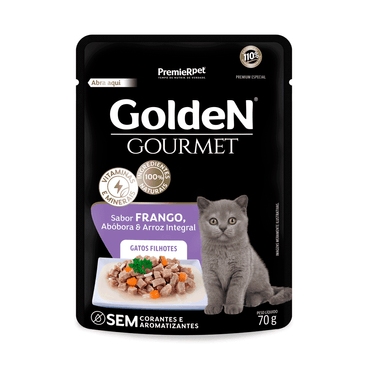Ração Úmida Golden Gourmet Gatos Filhotes Frango