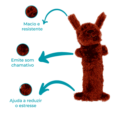 Mordedor Pelúcia Plush Cão Jambo Detalhes