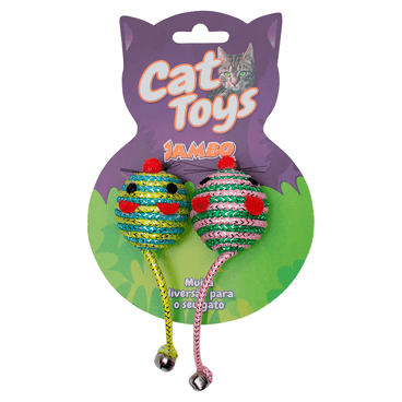 Brinquedo Gato Ratinho Redondo Jambo Embalagem