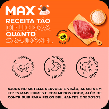 Ração Max para Cães Filhotes Raças Pequenas Carne e Arroz Benefícios