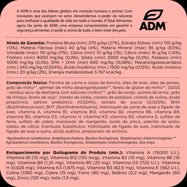 Ração Max para Cães Filhotes Raças Pequenas Carne e Arroz Ingredientes