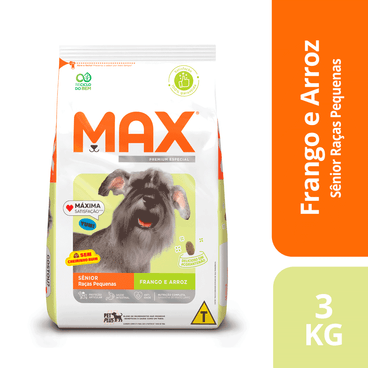 Racao-Max-para-Caes-Senior-Racas-Pequenas-Frango-e-Arroz-3-Kg