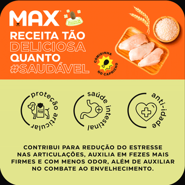 Racao-Max-para-Caes-Senior-Racas-Pequenas-Frango-e-Arroz-Beneficios