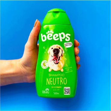 Shampoo Neutro Beeps Pet Society 500ml ambientada