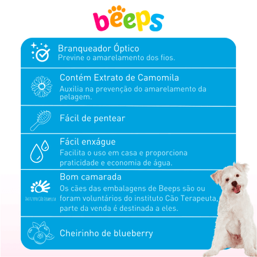 Shampoo Branqueador Beeps Pet Society 500g característica