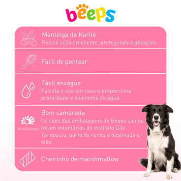 Condicionador Hidratante Marshmallow Beeps Pet Society 480ml característica