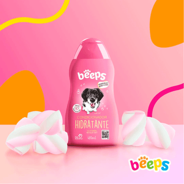 Condicionador Hidratante Marshmallow Beeps Pet Society 480ml ambientada