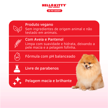 Shampoo-Hidratante-Hello-Kitty-Pet-Society-300ml-caracteristicas-