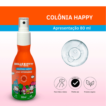 Colônia Happy Hello Kitty Pet Society 80ml apresentação