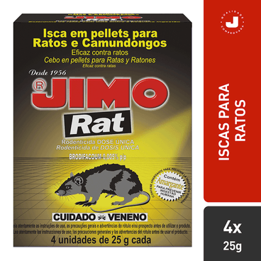 Raticida Granulado Rat Jimo 4 Unidades de 25g