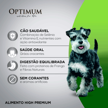 Benefícios da Ração Optimum para Cães Adultos Raças Pequenas e Mini Frango e Arroz