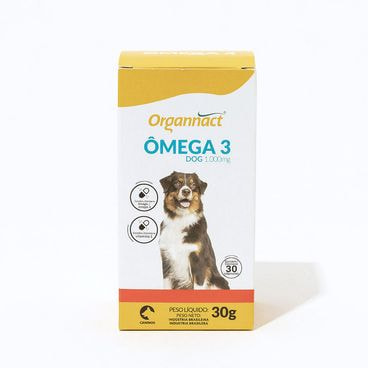 Embalagem Ômega 3 Dog 1000 mg Organnact
