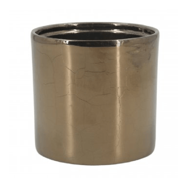 Vaso Sila de Cerâmica Ts Brasil Ouro