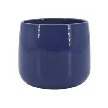 Vaso Bretagne de Ceramica Ts Brasil Azul Suecia 15cm