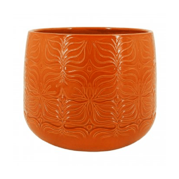 Vaso Bretagne Cerâmica Flor Ts Brasil Cognaque 19cm