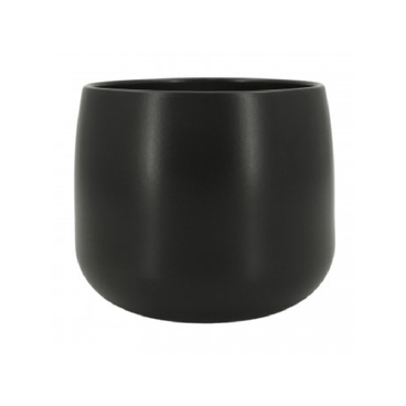 Vaso Bretagne Cerâmica Ts Brasil Preto Fosco 15cm