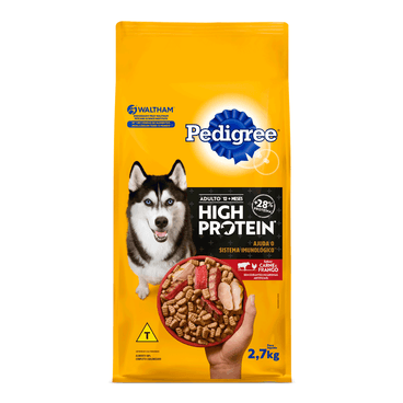 Ração Pedigree High Protein para Cães Adultos Carne e Frango 2,7kg