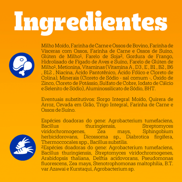 Ingredientes da Ração Pedigree High Protein para Cães Adultos Carne e Frango