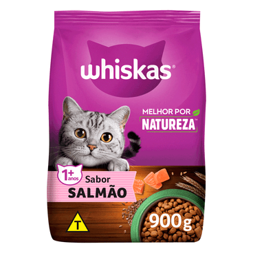 Ração Whiskas Gatos Adultos Melhor Por Natureza Salmão 900g