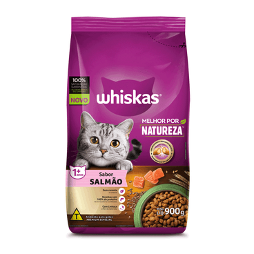Ração Whiskas Gatos Adultos Melhor Por Natureza Salmão