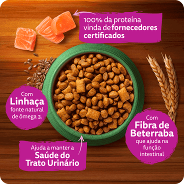 Benefícios da Ração Whiskas Gatos Adultos Melhor Por Natureza Salmão