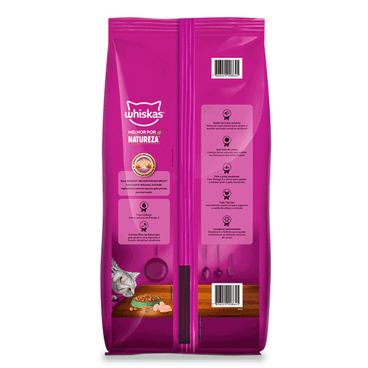 Verso da Ração Whiskas Gatos Adultos Melhor Por Natureza Frango