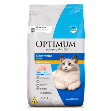 Ração Optimum para Gatos Adultos Castrados Frango