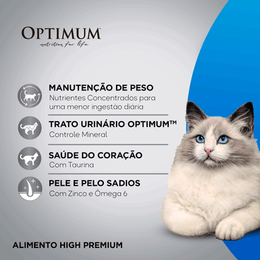 Beneficios da Ração Optimum para Gatos Adultos Castrados Frango