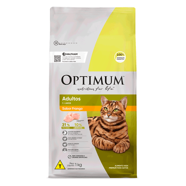 Ração Optimum para Gatos Adultos Frango
