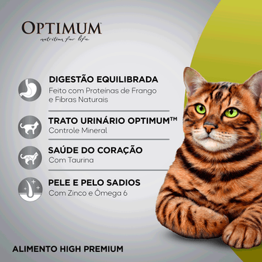 Benefícios da Ração Optimum para Gatos Adultos Frango