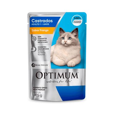 Racao-Umida-Optimum-Sache-Gatos-Adultos-Castrados-Frango