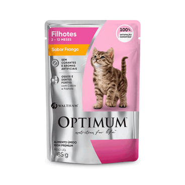 Racao-Umida-Optimum-Sache-Gatos-Filhotes-Frango