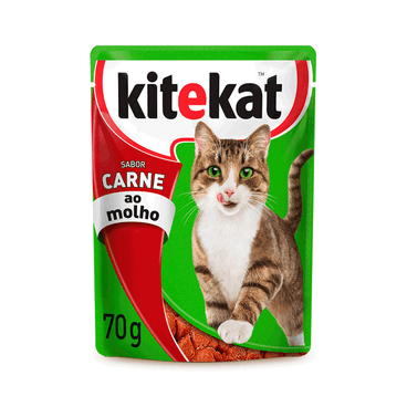 Ração Úmida KiteKat Carne ao Molho 70g