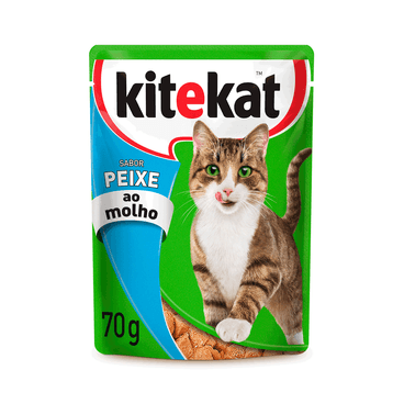 Ração Úmida KiteKat Peixe ao Molho 70g