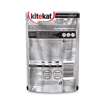 Verso da Ração Úmida KiteKat Peixe ao Molho