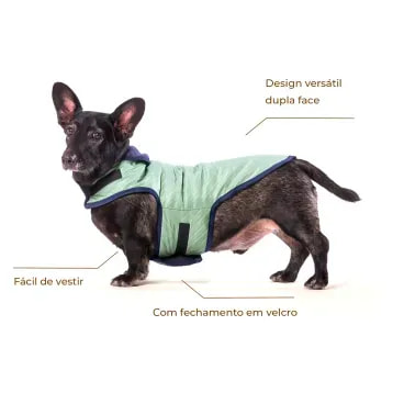 2-Capa Dupla Face Verde Fabrica Pet