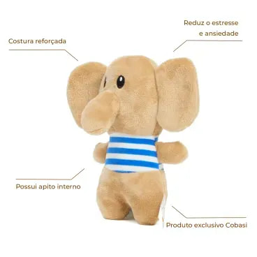 2-Brinquedo Pelucia Elefante Navy Flicks