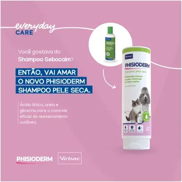 2-Shampoo Hidratante Phisioderm Pele Seca