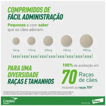 6-Antipulgas Credeli 900mg Caes 22 a 45kg 1 comprimido