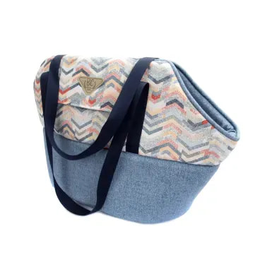 1-Bolsa de Transporte Dinamarca Bichinho Chic Azul