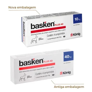 2-Vermifugo Basken Plus 40 Caes Racas Grandes