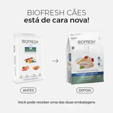 Racao-Biofresh-Caes-Filhotes-Racas-Grandes-e-Gigantes-15Kg-foto-da-embalagem-antiga-e-da-nova